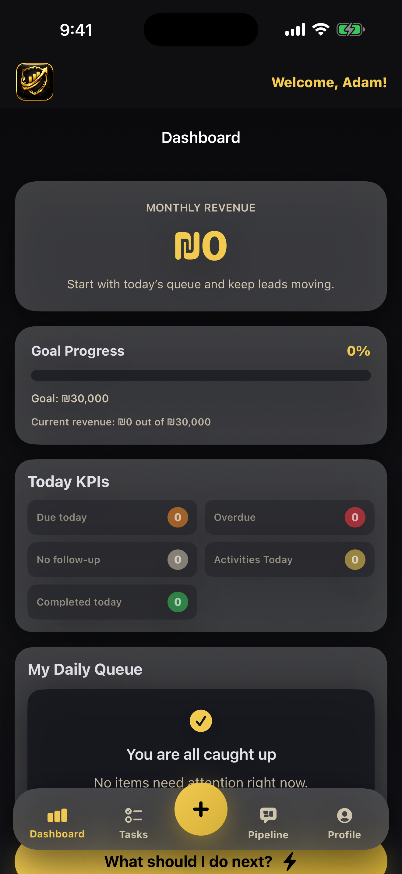 SalesCRM by Spanko screenshot 01-dashboard.png